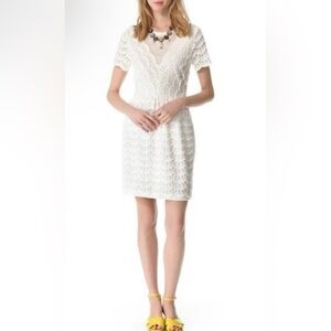 Marc By Marc Jacobs White Lace T-Shirt Dress M